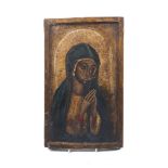 An icon of Mary, Mother of God, 20th century, of rectangular form, depicted praying, 41.5x25cm