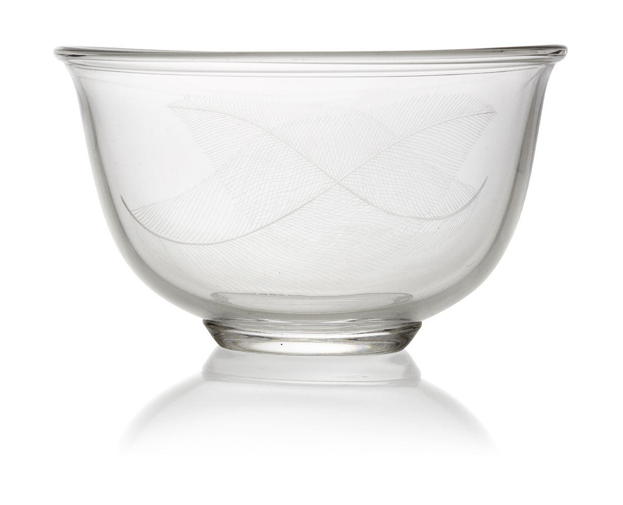 Edward Hald (Swedish 1883-1980), an engraved Orrefors glass bowl 1953, engraved 'Orrefors H 3473/III