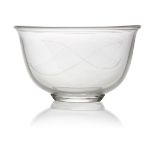 Edward Hald (Swedish 1883-1980), an engraved Orrefors glass bowl 1953, engraved 'Orrefors H 3473/III