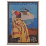 Twelve reproduction transport posters, late 20th century, including: Rotterdamsche Lloyd, Club Train