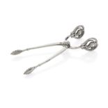 Georg Jensen (Danish 1866-1935), a pair of silver 'Blossom' pattern sugar nips Mark of Georg Jensen,