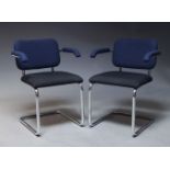 After Marcel Breuer (Hungarian 1902-1981), a pair 'Cesca' chairs for Knoll c.2015, impressed mark to