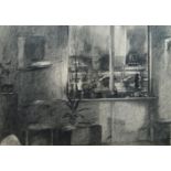 Jane Joseph, British b.1942- View from the Studio, 1977; graphite, signed and dated 1977, 39x51cm (