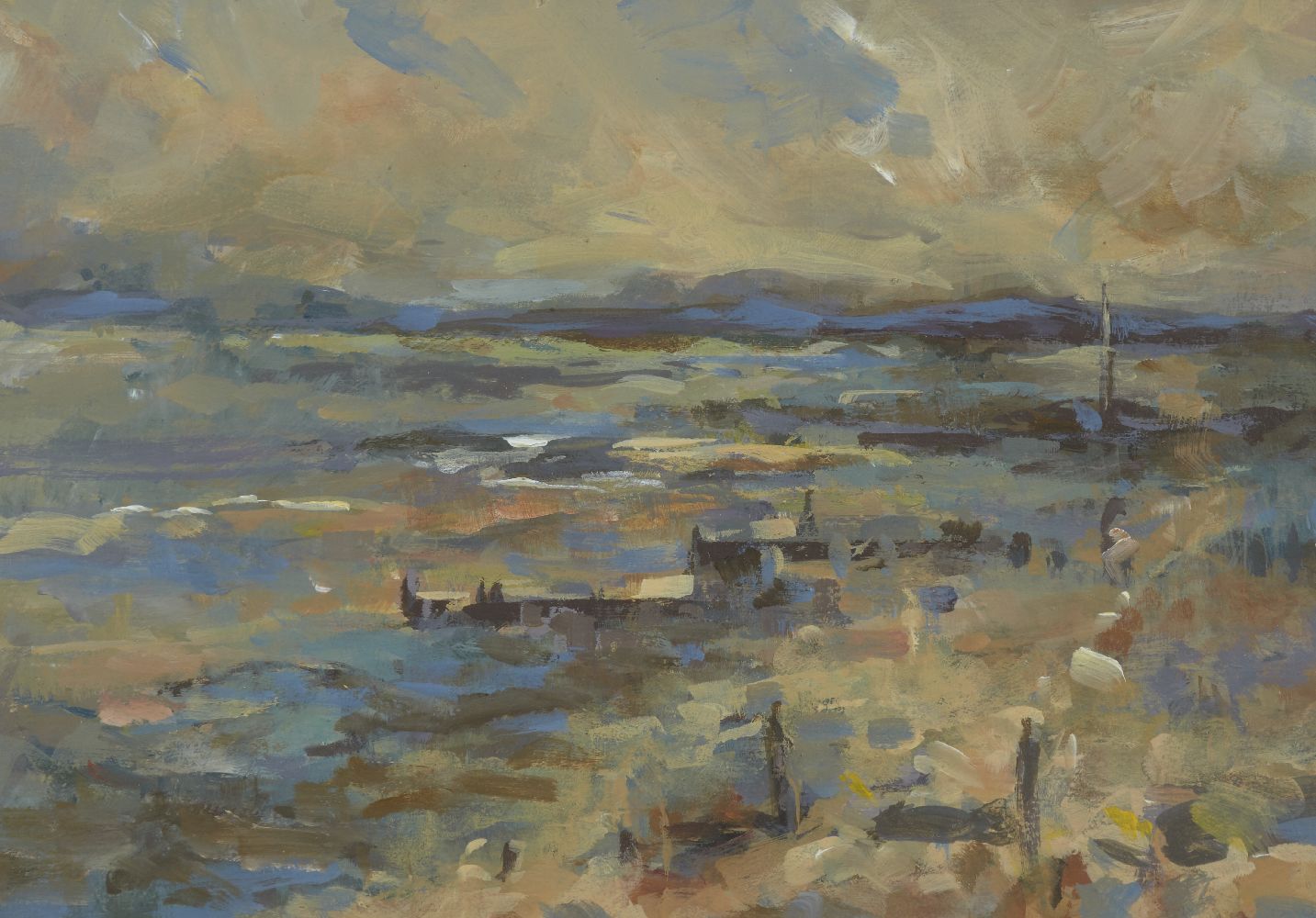 Lois Wallace, British, mid-20th century- Exmouth, 1990; acrylic on paper, bears inscribed label to