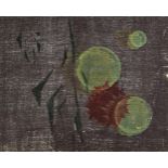 British School, mid-20th century- Abstract compositions; mixed media on linen, a pair, each 22.