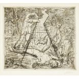 Contemporary German School, 21st Century- Untitled, undated; etching on laid, signed in pencil,