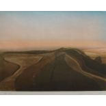 Michael Fairclough, British b.1940- Landscape; etching with aquatint printed in colours, signed,