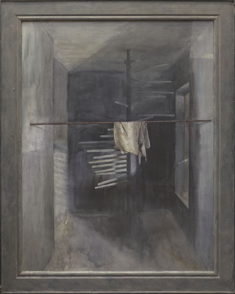 Yvonne Isobel Hawker, Portuguese 1956-2001- Inner Sanctum; watercolour, 142x107.3cm (ARR)