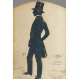 Frederick Frith, British 1819-1871- Silhouette portrait of John Lendrum of Aberdeen, standing full-