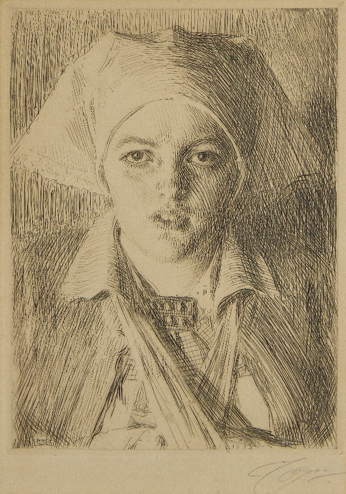Anders Leonard Zorn, Swedish 1860-1920- Gulli II; drypoint etching, signed within plate and in