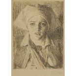 Anders Leonard Zorn, Swedish 1860-1920- Gulli II; drypoint etching, signed within plate and in