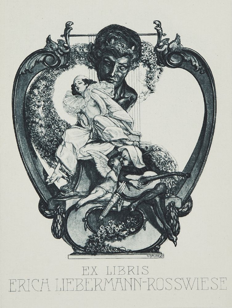 Franz Von Bayros, Austrian, 1866-1924- 21 Exlibris; heliogravures, twenty one, pub. by F. A. - Image 3 of 5