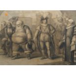 Shenner, British act. late 18th century- Falstaff Reproved by King Henry (Shakespeare: King Henry