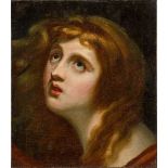 After George Romney, British 1734-1802- Emma Hamilton as Miranda; oil on canvas, 39.5x34.4cm (