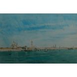 Wilfred Fairclough RWS RE ARCA, British 1907-1996- Venice from the Giudecca; watercolour, signed and