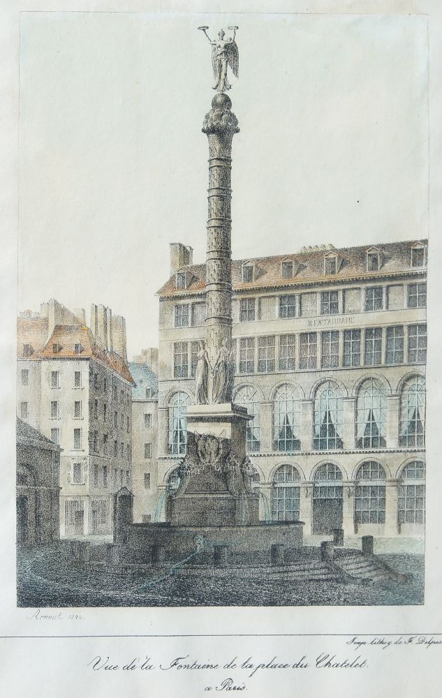 François Séraphin Delpech, French 1778-1825- Monuments and buildings of Paris, after Jean Baptiste - Image 2 of 2
