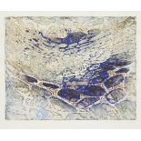 Krishna Reddy, Indian 1925-2018- Whirlpool, 1963; etching in colours on hand-made Japan, signed