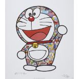 Takashi Murakami, Japanese b.1962- Doraemon: Hip Hip Hurrah!, 2018; offset lithograph in colours