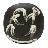 Pablo Picasso, Spanish 1881-1973- Danseurs [A.R. 388], 1956; white earthenware ceramic plaque with