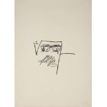 Antoni Tàpies, Spanish 1923-2012- Llambrec-6, 1975; lithograph on Guarro wove, signed and