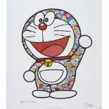 Takashi Murakami, Japanese b.1962- Doraemon: Here We Go!, 2018; offset lithograph in colours on