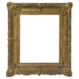 A Gilded Composition Louis XIV Style Frame, 19th century- with cavetto sight, stiff leaf course,