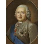 Fedor Stepanovich Rokotov, Russian 1735-1808- Portrait of Count Nikita Ivanovich Panin; oil on
