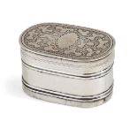 A George III silver nutmeg grater, Birmingham, c.1808, Joseph Willmore, one pull-off cap