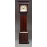 A mahogany long case clock by Smallcombe of Essex, 20th Century, the hood with relief carved