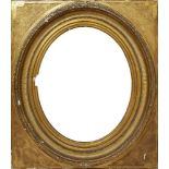 An English Gilded Composition Neo-Classical Frame with Oval Aperture, late 18th/early 19th