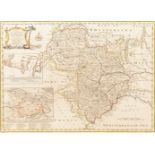 Emanuel Bowen, British 1694-1767- A New and Accurate Map of Savoy, Piedmont and Monterrat; hand-