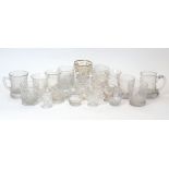 A large group of assorted glassware, 19th/20th century, to include: tumblers, custard cups and a