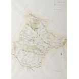 Edward Hasted, British 1732-1812- A Map of the Hundred of Eyhorne; hand-coloured engraving, from The