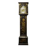 A George III chinoiserie decorated oak long case clock, by Thomas Jenkinson, Sandwich, mid 18th