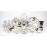 A collection of decorative ceramics, 20th century, in porcelain and bone china, comprising Royal