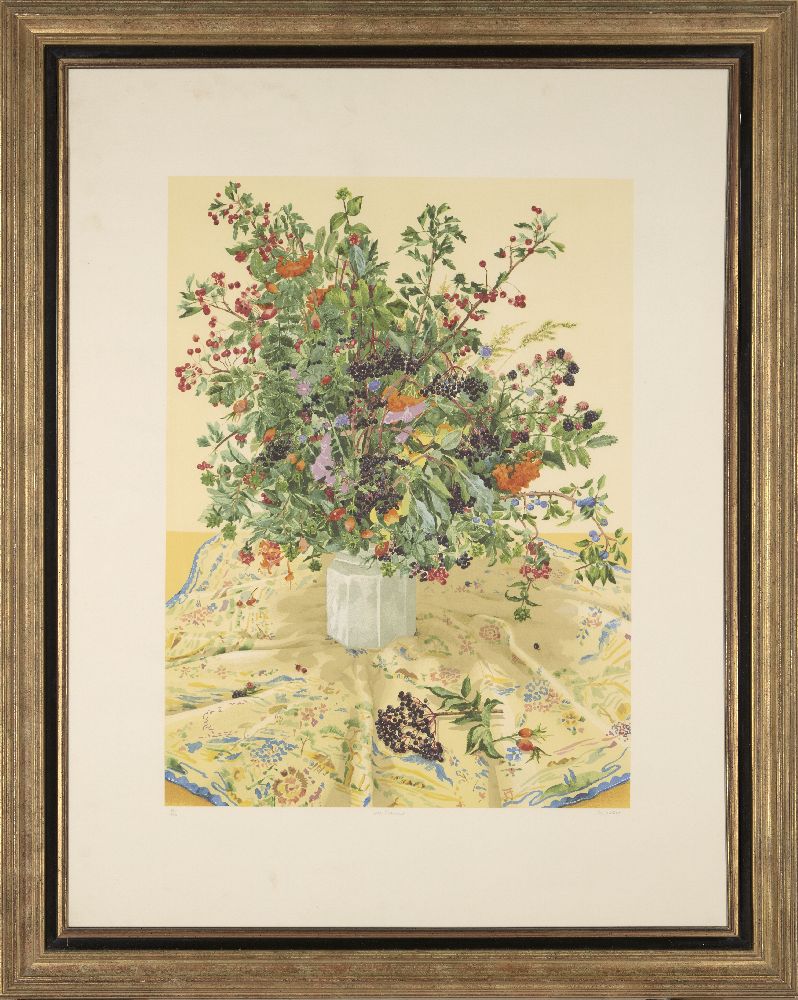 Val Archer, British 1946- Late Summer; screenprint in colours, signed, titled and numbered 48/100, - Bild 2 aus 3