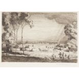 Sydney William Carline, British 1888-1929- Untitled Village Scene, c.1913; etching on laid, signed