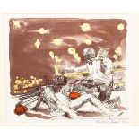 Ruskin Spear CBE RA, British 1911-1990- Boxing Match, 1986; lithograph in colours on wove, signed