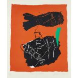 Bruce McLean, Scottish b.1944- Pipe of Peace (red) and Pipe Dream (blue), 1984; two screenprints