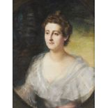 John Ernest Breun, British 1862-1921- Portrait of a lady of Violet Hill, Bray, Co. Wicklow, Ireland,
