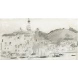 Hercules Brabazon Brabazon NEAC PS, British 1821-1906- Mentone; pencil, titled verso according to