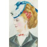 British School, late 19th/early 20th century- Portraits of women; watercolours, two, ea. signed '