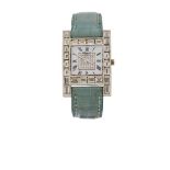 An 18ct white gold and diamond 'Your Hour' quartz wristwatch by Chopard, the mother-of-pearl