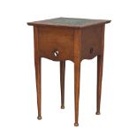 An Arts and Crafts oak wash stand, possibly made by William Birch, c.1900, The square top inset with