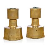 Jens Quistgaard (Danish 1919-2008), a pair of brass candlesticks for Dansk Designs, c.1960, cast