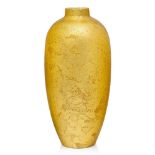 A Delvaux porcelain vase with textured and gilded decoration, 20th Century, signed 'Fait a Sevres