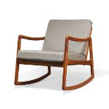 Ole Wanscher (Danish 1903-1985), a model 'FD-120' teak rocking chair for France & Son, c.1960,