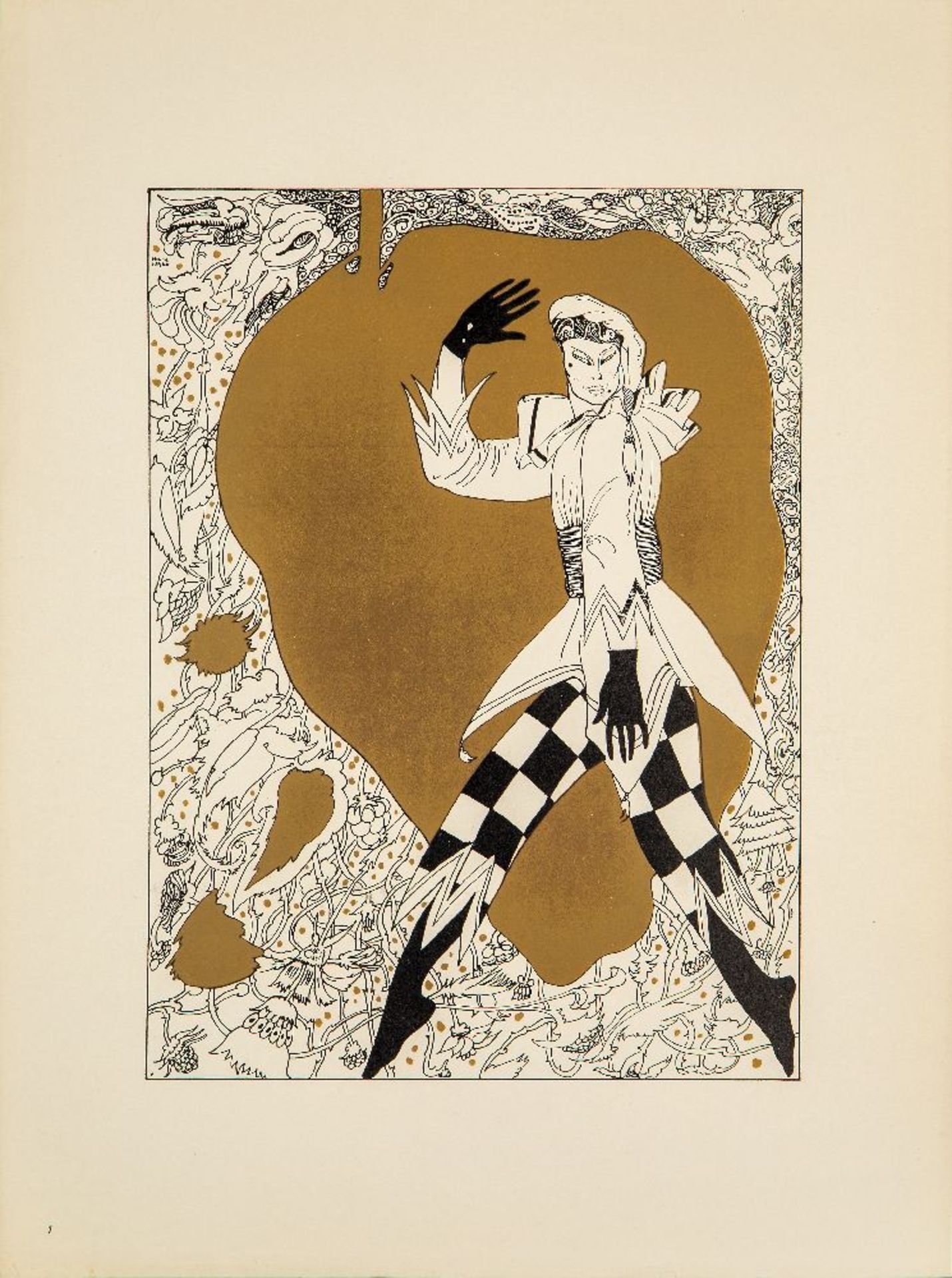 Arthur Litt (French 1905-1961), watercolour on paper, six fabric designs, c.1930/40, two stamped - Bild 6 aus 9