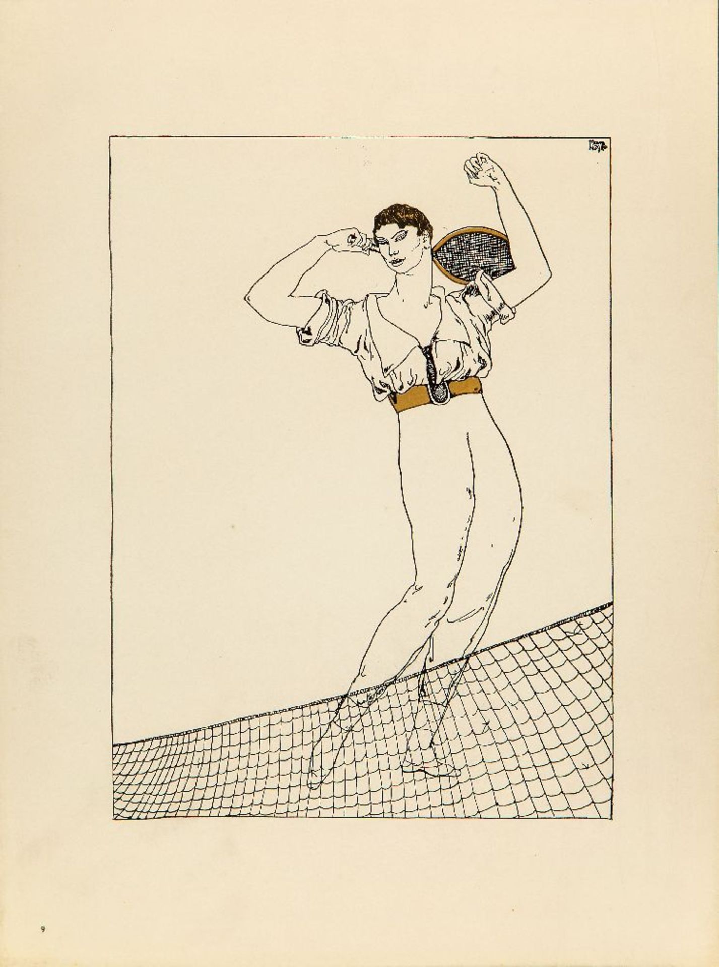 Arthur Litt (French 1905-1961), watercolour on paper, six fabric designs, c.1930/40, two stamped - Bild 8 aus 9