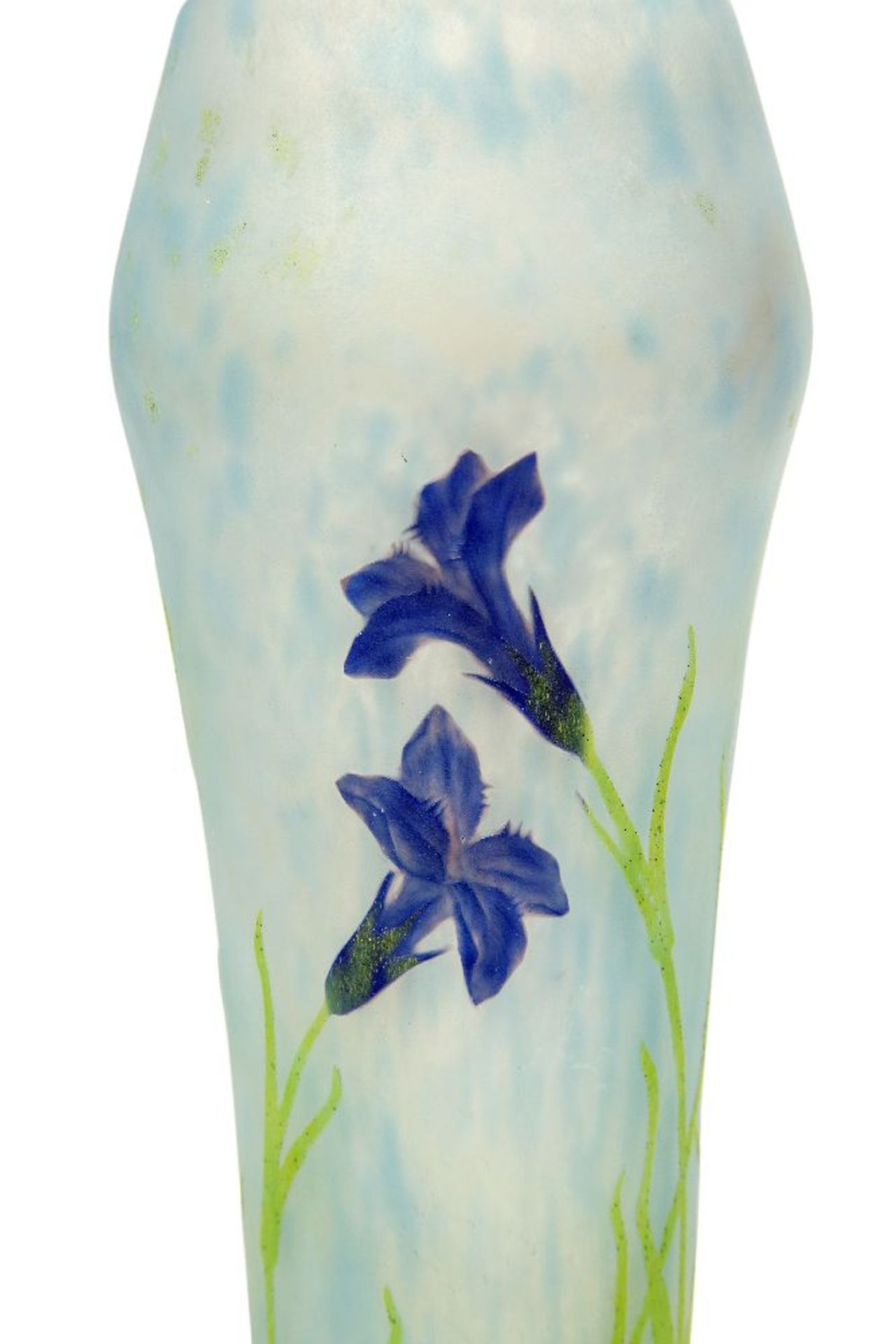 Daum (Est. 1879), a cased and acid-etched glass vase, c.1895, gilt signature Daum Nancy with Cross - Bild 2 aus 3